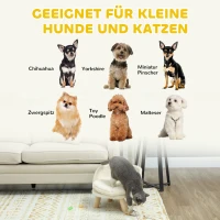 PawHut Legowisko dla Psów i Kotów, Miękka i Pralna Poduszka, Ochronny Brzeg, 40,5 x 40,5 x 33 cm(m-4)