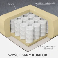 HOMCOM Fotel Masażowy z Pomocą Przy Wstawaniu dla Seniorów, 8 Punktów Masażu, 2 Boczne Kieszenie, 85 cm x 94 cm x 107 cm, Szary(m-8)