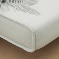 HOMCOM Sillón Cama Plegable con Respaldo Ajustable en 6 Posiciones Almohada Acolchada Carga 350 kg 94x78x80 cm Crema(m-8)