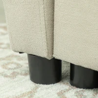 HOMCOM Sofa 2-osobowa z Funkcją Spania, Regulowane Oparcie, Tapicerka Aksamitna, do Salonu, Sypialni, Beżowy(m-9)