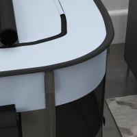 PawHut Składany wybieg dla zwierząt domowych, z torbą do przechowywania, dla szczeniąt i kociąt, do użytku wewnętrznego i zewnętrznego, Szary(m-10)