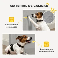 PawHut Barrera para Perros Retráctil 0-140 cm Barrera de Seguridad con Interruptor de Cierr para Puertas y Escaleras Gris(m-5)