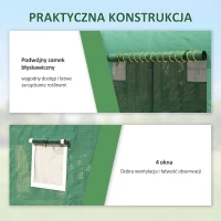 Szklarnia foliowa Outsunny cieplarnia na pomidory(m-5)