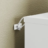 HOMCOM Estante de 3 Níveis Estante para Livros com 2 Prateleiras Ajustáveis para Sala de Estar Escritório Quarto 60x24x80 cm Branco(m-9)