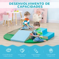 HOMCOM Conjunto de 6 Blocos de Espuma para Crianças Blocos de Construção Brinquedo Educativo Infantil para Escalar Multicor(m-4)