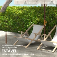 Outsunny Chapéu de Sol de Praia Ø190x210 cm com 8 Varas Abertura Manual Anti-UV Impermeável e Bolsa de Transporte para Jardim Verde(m-6)