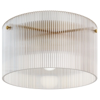 HOMCOM Deckenlampe mit Acryllampenschirm, Metall, Halogen- und LED-kompatibel