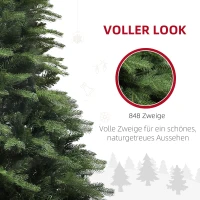HOMCOM Weihnachtsbaum, Alpentanne, naturgetreu, breit & üppig, 180 x Φ105 cm, Grün(m-5)