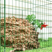 Outsunny Compostbak 1680 Liter, 270 x 90 x 70 cm, 3-delig, van Staal, Weerbestendig, Groen(m-9)