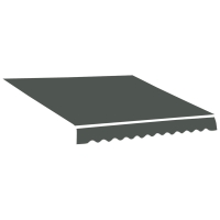 Outsunny Material de Schimb pentru Copertină Retractabilă din Poliester Anti-UV, 4x2.5 m, Gri