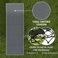 Outsunny Lit de camping pliable avec matelas robuste et portable avec sac de transport et pieds antidérapants, noir(m-6)