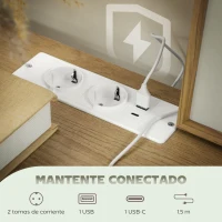 HOMCOM Cómoda con 8 Cajones de Tela Acabado en Borreguito Sintético Estación de Carga y Carga USB-C para Dormitorio Gris(m-4)