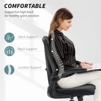 Vinsetto Mesh Back Office Chair, with Flip-Up Arms - Black(m-4)