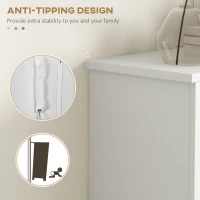 HOMCOM Modern Shoe Cabinet with 2 Flip Drawers and Adjustable Shelves, Narrow Shoe Storage Cabinet with Open Compartment, Holds 10 Pairs for Entryway, Hallway, White(m-7)