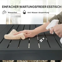 Zestaw Mebli Ogrodowych Outsunny na 6 osób z 6 Staplowalnymi Krzesłami w Kolorze Jasnoszary(m-6)