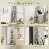 HOMCOM Five-Tier Corner Shelf - White(m-6)