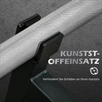 SPORTNOW Podnośnik Sztangi do Martwego Ciągu z Antypoślizgowym Uchwytem 50 x 12 x 33 cm Czarny(m-6)