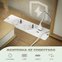 HOMCOM Cómoda com 8 Gavetas Estofada em Borreguito com Estação de Carga Porta USB Tipo-C e Estrutura de Aço 110x30x76 cm Cinzento(m-4)