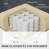 HOMCOM Recliner-Sessel, Massage-Polstersessel mit 8 Vibrationspunkten, verstellbare Fußstütze, Seitentasche, Lehnsessel, Grau(m-6)