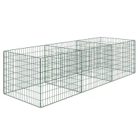 Outsunny Compostbak 1680 Liter, 270 x 90 x 70 cm, 3-delig, van Staal, Weerbestendig, Groen(m-10)