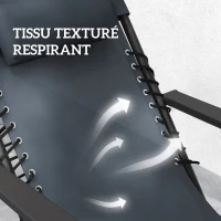 Outsunny Lot de 2 chaise longue pliable et inclinable avec table d'appoint, porte-gobelets et appuie-têtes, charge 120 kg, gris(m-6)