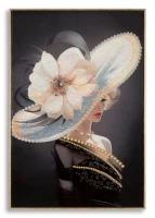 Mauro Ferretti Pictura Pe Pânza Lacuita Pălăria Wien -A- Cu Cadru cm 62X4X92(m-1)