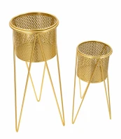 Mauro Ferretti Suport Vaza Sticla Set 2 Bucati cm 21X20X46-18X18X32(m-2)