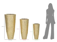 Mauro Ferretti Suport Vaze Glasy, Set 3 Bucăți, Dimensiuni: Ø 50,8X114,9 cm, 40X92,7 cm, 29,8X70,5 cm.(m-7)