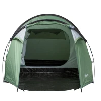 Outsunny Campingzelt für 2-3 Personen stabil wasserdicht Familienzelt mit Seitentür Fenster Packtasche, Zelt mit 2000mm Wassersäule Tunnelzelt Kuppelzelt für Camping Reise Trekking Garten, Dunkelgrün(m-12)