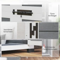 Outsunny Tuinopslagschuur, Gereedschapsschuur met 2 Ramen, Grondpalen, Asfaltdak, 91 x 69 x 192 cm, Vurenhout, Lichtgrijs(m-8)