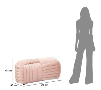 Mauro Ferretti Bancă  Softy Roz cm 90X45X45(m-9)