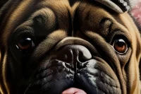 Mauro Ferretti  Pictura Pe Pânza Lacutata Bully Cu Rama cm 62X4X82(m-4)