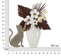 Mauro Ferretti Panou Fier Pisica cm 54,6X8,9X59,7(m-6)