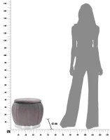 Mauro Ferretti Taburet/Contenitor Paris Gri/Argintiu cm Ø 43X43(m-6)