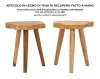 Mauro Ferretti  Taburet Din Lemn Reciclat cm Ø 38X45(m-8)