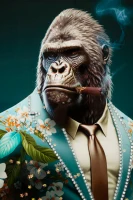 Mauro Ferretti Pictura Pe Pânza Lacuita Kongy -B- Cu Cadru cm 62X4X92(m-2)