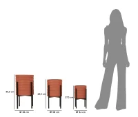 Mauro Ferretti Suport Vaza Milly Tris cm Ø 36X56,5-30X48,5-24X37,5(m-9)