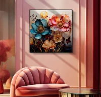 Mauro Ferretti Pictura Pe Pânza Lacuita Narcy -A- Cu Rama cm 82X4X82(m-6)