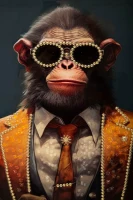 Mauro Ferretti Pictura De Perete Cu Rama Maimuta cm 52,5X2,8X72,5(m-2)