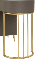 Mauro Ferretti Masă De Camera Cu Taburet Gri cm 120X40X75 (Dimensiune Taburet Ø36X39)(m-7)