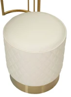 Mauro Ferretti Masa De Camera Cu Taburet Cream cm 120X40X75 (Dimensiune Taburet Ø36X39)(m-7)