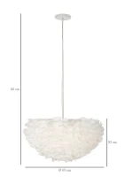 Mauro Ferretti Candelabru Din Pene cm Ø 60X30 (Inaltime Cu Sarma cm 110)(m-6)