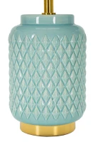 Mauro Ferretti  Lampă De Masa Pătrat Turcoaz cm Ø 28X44(m-2)