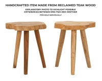 Mauro Ferretti  Taburet Din Lemn Reciclat cm Ø 38X45(m-9)