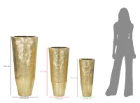 Mauro Ferretti Suport Vaze Glasy, Set 3 Bucăți, Dimensiuni: cm Ø 50,8X114,9-40X92,7-29,8X70,5(m-7)