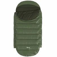 Outsunny Schlafsack, wasserdicht, leicht, gefüttert, Isolierung bis -20° C, 200L x 85B x 15H cm, Dunkelgrün(m-10)