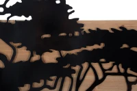 Mauro Ferretti  Set 3 Bucati Panouri De Perete Fier Si Lemn cm 204X2X80 (72X2X80-60X2X80)(m-3)