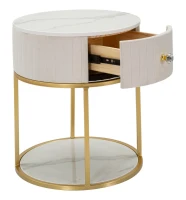 Mauro Ferretti Noptieră Montpellier Crem cm Ø 42X48(m-2)