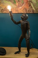 Mauro Ferretti Lampa De Masa Maimuta Neagra cm Ø 26X34X55(m-7)