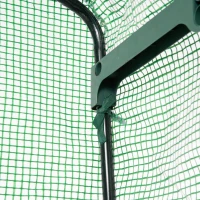 Outsunny 4 Tier Mini Greenhouse, Portable Compact Green House with Steel Frame, PE Cover, Roll-up Door, 70 x 50 x 160 cm, Green(m-10)